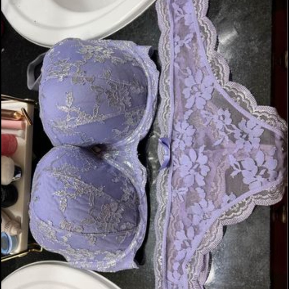 Dream Angels Lined Demi Bra & Panty Set 36DDD